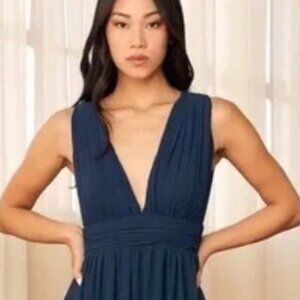Lulu’s Heavenly Hues Navy Maxi Dress 1X # 0318